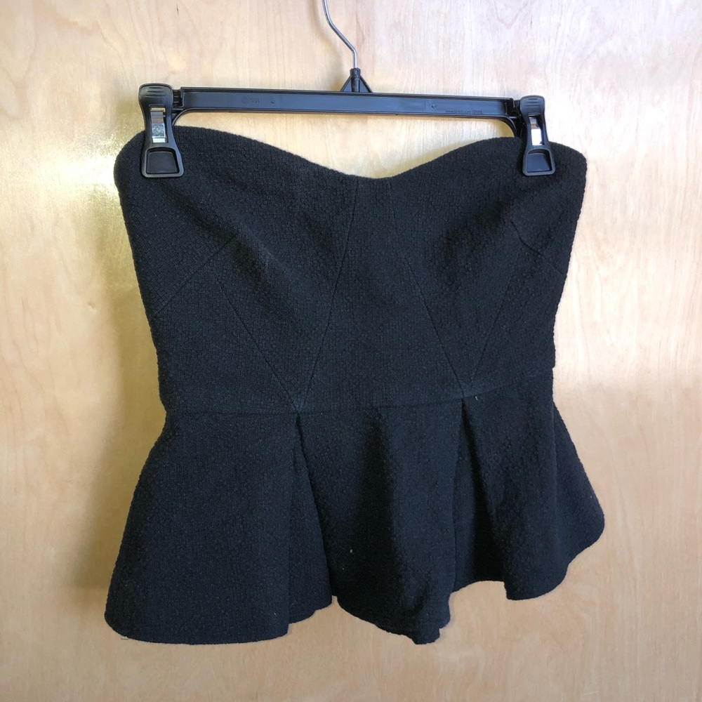 Free People peplum black tube top